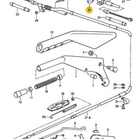 928 424 551 18 - Hand Brake Cable - Short  - 1978 to 1995