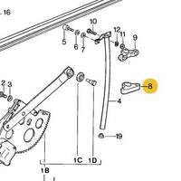 928 537 260 02 - Window Rod Guide Lower - Right - 78 to 95