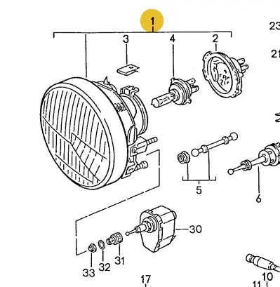 928 631 101 03 - H4 ROW LHD Headlight 8