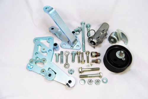 A porkentensioner bracket with full kit and air pump for Porsche 928s.