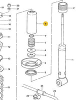 
              Porsche 928 rear shock protective cover PET diagram
            