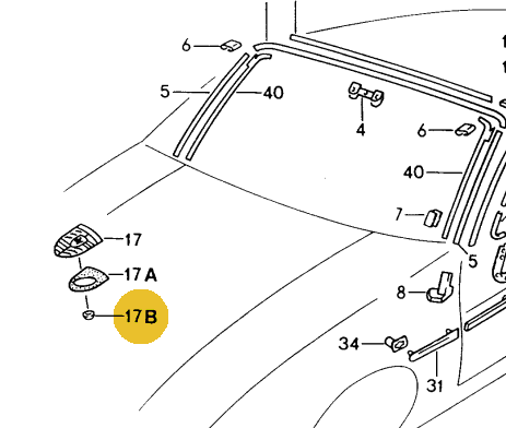 WHT 004 974 - Speed Nut for Hood Crest Emblem| 928sRus, Inc.