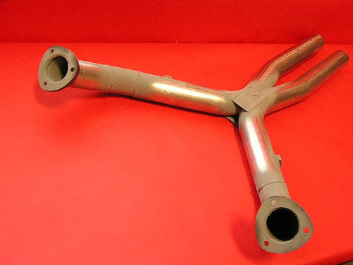 A x-pipe stainless steel performance crossover pipe for Porsche 928s.